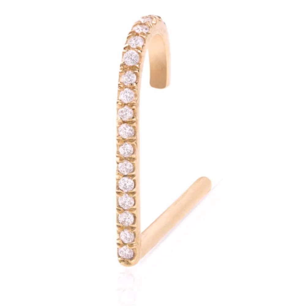Smith and Mara Rose Gold Pave Diamond Suspender Earring